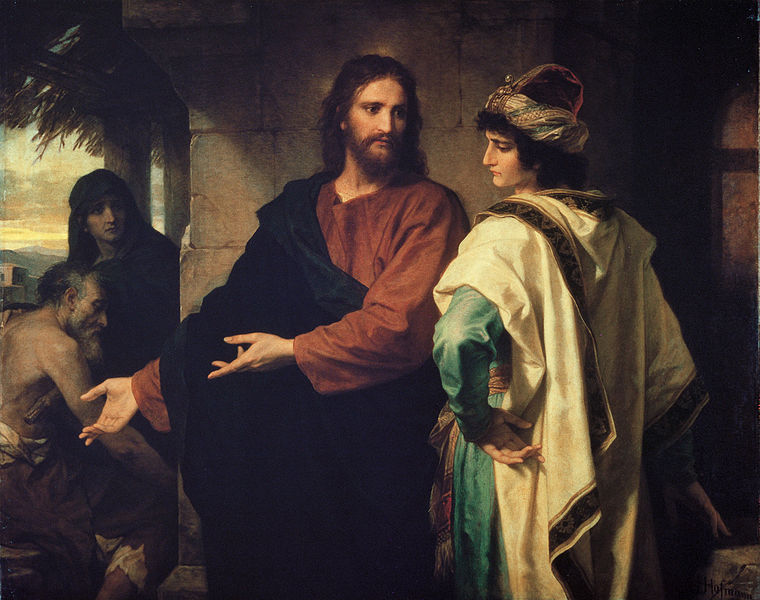Heinrich Hofmann (1824-1911), Chrystus i bogaty młodzieniec, 1889